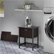 Winsome Omaha Transitional Solid Wood Storage Rack w/ 2 Foldable Baskets - Black