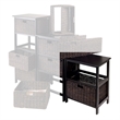 Winsome Omaha Transitional Solid Wood Storage Rack w/ 2 Foldable Baskets - Black