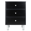 Winsome Daniel Transitional Composite Wood Accent Table with 3-Drawer in Black