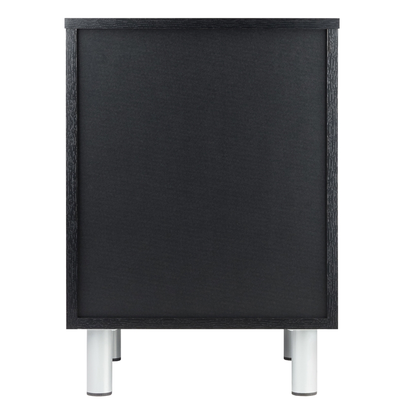 Winsome Daniel Transitional Composite Wood Accent Table with 3-Drawer in Black