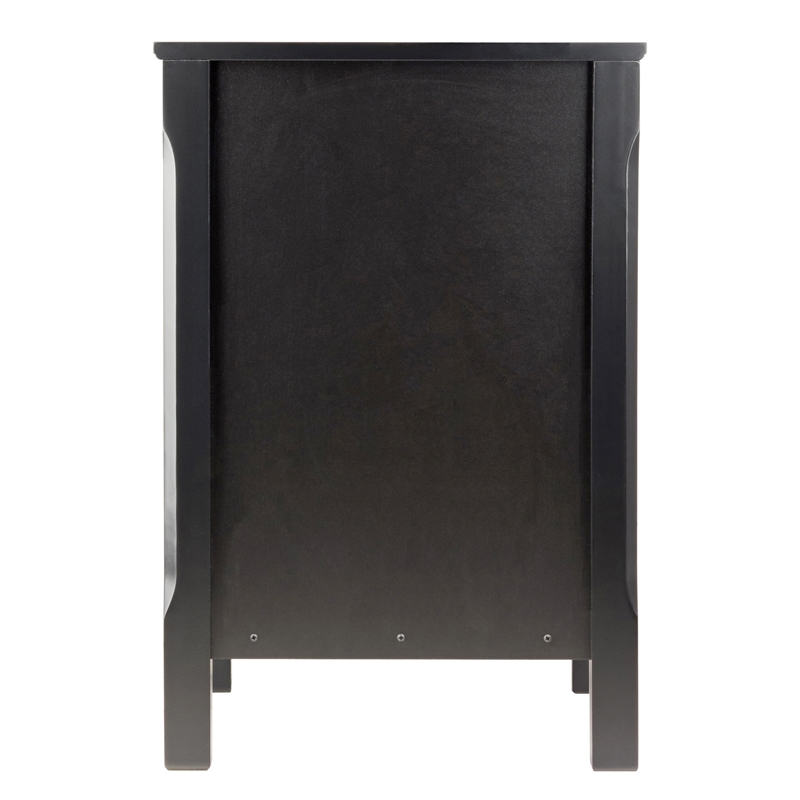 Winsome Timmy Transitional Composite Wood Accent Table in Black