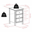 Winsome Timmy Transitional Composite Wood Accent Table in Black