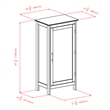 Winsome Poppy Display Transitional Solid Wood/Glass Curio Cabinet in Black