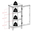 Winsome Poppy Display Transitional Solid Wood/Glass Curio Cabinet in Black