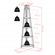 Winsome Adam 5-Tier A-Frame Solid Wood Corner Book Shelf in Black