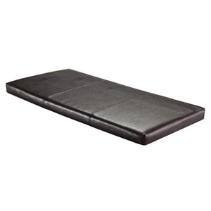 Winsome Paige Transitional Faux Leather Bench Seat Cushion in Espresso