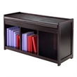 Winsome Addison 2-Piece Storage Transitional Solid Wood Bench in Espresso
