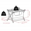 Winsome Dora Transitional Solid Wood Luggage Rack with Fabric Basket in Espresso