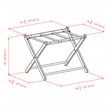 Winsome Dora Transitional Solid Wood Luggage Rack with Fabric Basket in Espresso