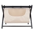 Winsome Dora Transitional Solid Wood Luggage Rack with Fabric Basket in Espresso