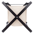 Winsome Dora Transitional Solid Wood Luggage Rack with Fabric Basket in Espresso