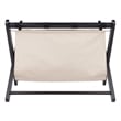 Winsome Dora Transitional Solid Wood Luggage Rack with Fabric Basket in Espresso