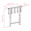 Winsome Tavin Transitional Metal Luggage Rack with Folding Straight Leg - Bronze