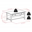 Winsome Richmond Tapered Leg Transitional Solid Wood Coffee Table in Walnut