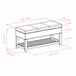 Winsome Monza Transitional Solid Wood Bench with Storage Chest - Espresso/Walnut
