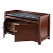 Winsome Charleston 2-Piece Hall Storage Transitional Solid Wood Bench in Walnut