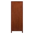 Winsome Brooke Transitional Solid Wood Cupboard with 2 Shelves in Antique Walnut