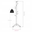 Winsome Lily 9 Pegs Transitional Solid Wood Coat Tree in Walnut