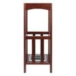 Winsome Rex Transitional Solid Wood Umbrella Stand with Metal Tray in Walnut