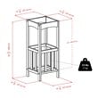 Winsome Rex Transitional Solid Wood Umbrella Stand with Metal Tray in Walnut
