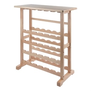 Winsome Vinny 24-Bottle Transitional Solid Wood Wine Rack in Natural