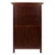 Winsome Chablis 20 Bottle Transitional Solid Wood Wine Cabinet in Antique Walnut
