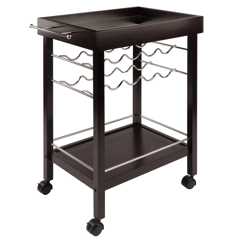 Winsome Johnnie Bar Cart in Espresso Finish