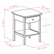 Winsome Claire Transitional Solid Wood Nightstand with Drawer in Natural