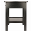 Winsome Claire Transitional Solid Wood Nightstand with Drawer in Black