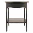 Winsome Claire Transitional Solid Wood Nightstand with Drawer in Black