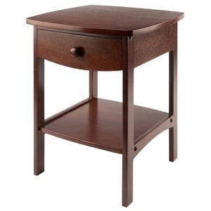Winsome Claire Transitional Solid Wood Nightstand in Antique Walnut