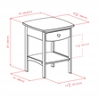 Winsome Claire Transitional Solid Wood Nightstand in Antique Walnut