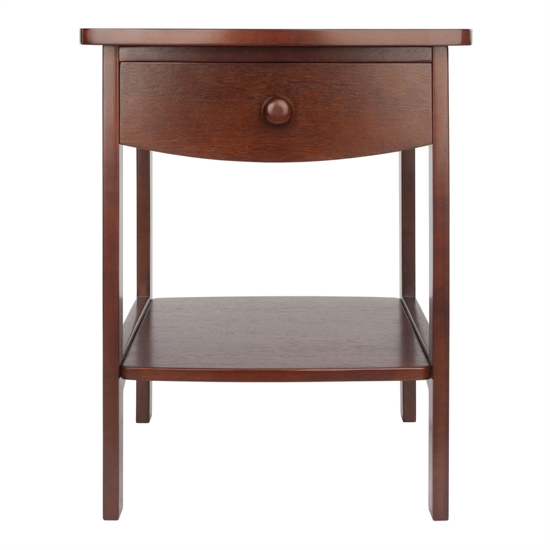 Winsome Claire Transitional Solid Wood Nightstand in Antique Walnut
