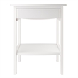 Winsome Claire Transitional Solid Wood End Table with 1-Drawer in White