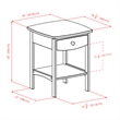 Winsome Claire Transitional Solid Wood End Table with 1-Drawer in White