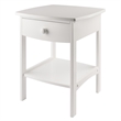 Winsome Claire Transitional Solid Wood End Table with 1-Drawer in White