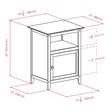 Winsome Henry Transitional Solid Wood Nightstand with Cabinet in Natural