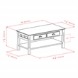 Winsome Timber Transitional Solid Wood Coffee Table in Black