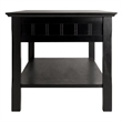 Winsome Timber Transitional Solid Wood Coffee Table in Black