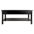 Winsome Timber Transitional Solid Wood Coffee Table in Black