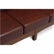 Crafters and Weavers Arts and Crafts Leather Sofa in Brown/Chestnut
