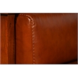 Crafters and Weavers Arts and Crafts Leather Panel Arm Chair in Russet Brown