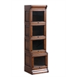 Crafters and Weavers Arts and Crafts Wood Narrow Barrister Bookcase in Cherry