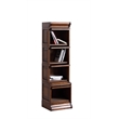 Crafters and Weavers Arts and Crafts Wood Narrow Barrister Bookcase in Cherry