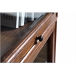 Crafters and Weavers Arts and Crafts Wood Narrow Barrister Bookcase in Cherry