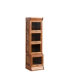 Crafters and Weavers Arts and Crafts Wood Narrow Barrister Bookcase in Cherry