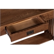 Crafters and Weavers Arts and Crafts 1 Drawer Wood Console Table in Walnut