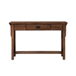 Crafters and Weavers Arts and Crafts 1 Drawer Wood Console Table in Walnut