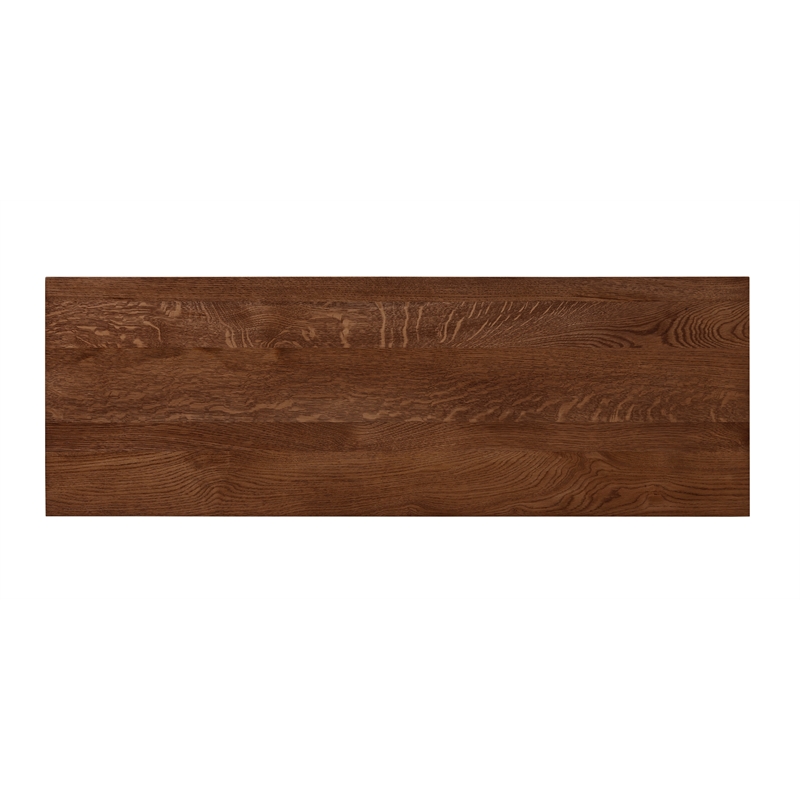 Crafters and Weavers Arts and Crafts 1 Drawer Wood Console Table in Walnut