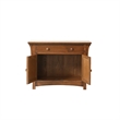 Crafters and Weavers Arts and Crafts Wood Cabinet in Dark Walnut